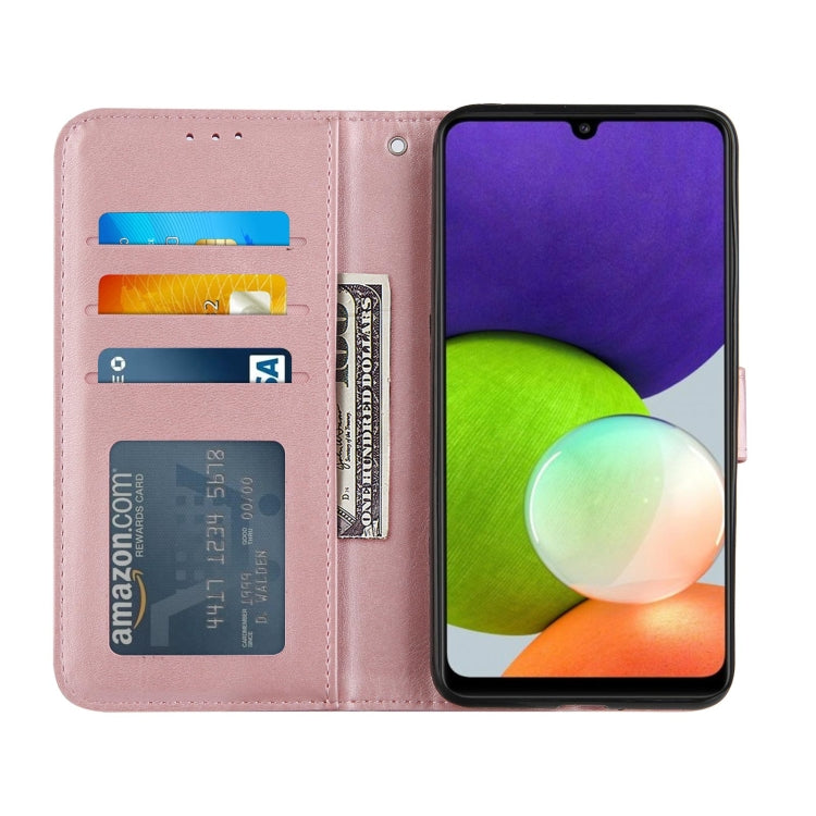 Stitching Calf Texture Buckle Horizontal Flip Leather Case with Holder & Card Slots & Wallet & Lanyard For Galaxy A22 4G