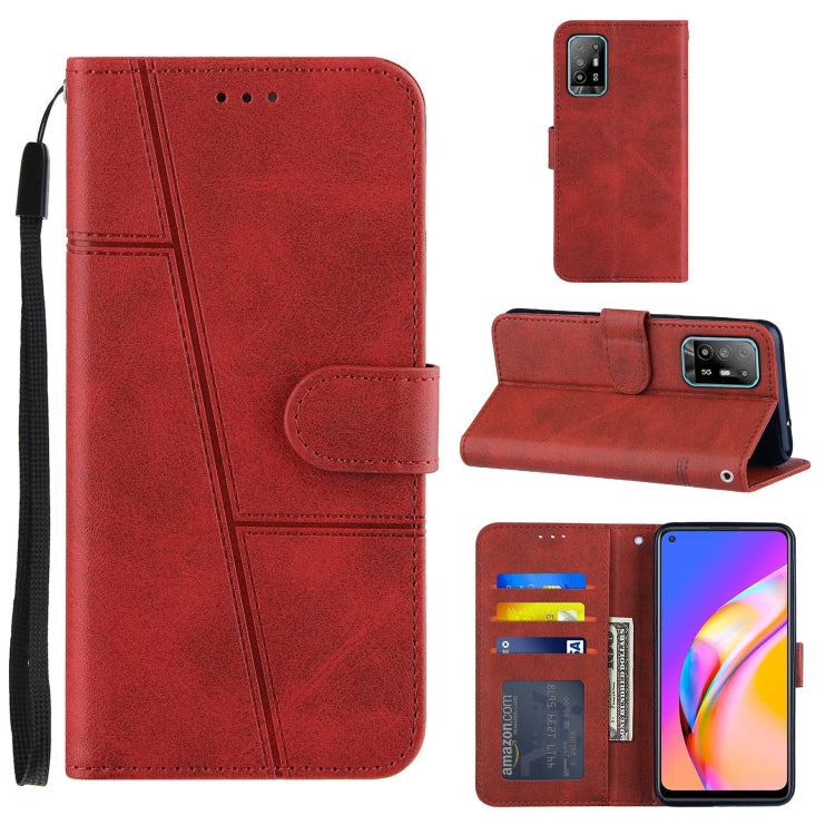 Stitching Calf Texture Buckle Horizontal Flip Leather Case with Holder & Card Slots & Wallet & Lanyard For OPPO A94 5G/F19 Pro / Reno5 Z