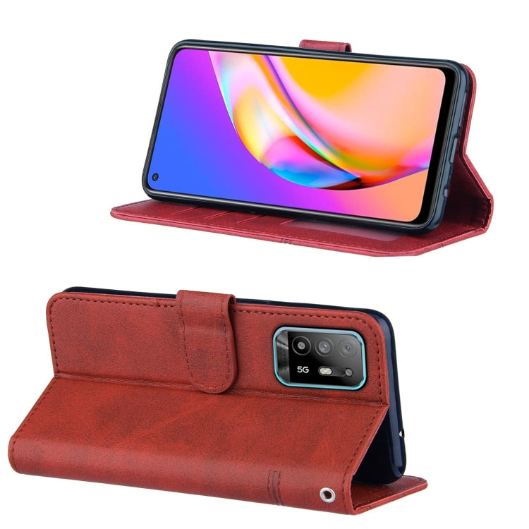 Stitching Calf Texture Buckle Horizontal Flip Leather Case with Holder & Card Slots & Wallet & Lanyard For OPPO A94 5G/F19 Pro / Reno5 Z