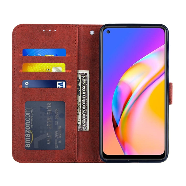 Stitching Calf Texture Buckle Horizontal Flip Leather Case with Holder & Card Slots & Wallet & Lanyard For OPPO A94 5G/F19 Pro / Reno5 Z