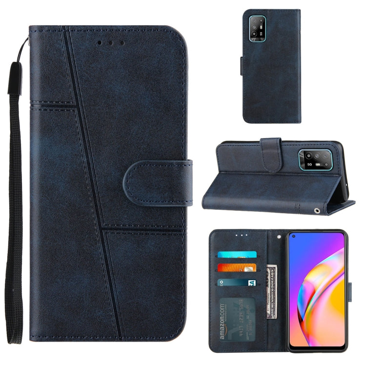 Stitching Calf Texture Buckle Horizontal Flip Leather Case with Holder & Card Slots & Wallet & Lanyard For OPPO A94 5G/F19 Pro / Reno5 Z