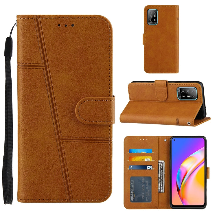 Stitching Calf Texture Buckle Horizontal Flip Leather Case with Holder & Card Slots & Wallet & Lanyard For OPPO A94 5G/F19 Pro / Reno5 Z