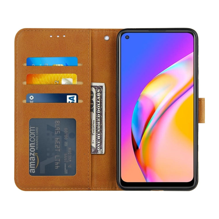 Stitching Calf Texture Buckle Horizontal Flip Leather Case with Holder & Card Slots & Wallet & Lanyard For OPPO A94 5G/F19 Pro / Reno5 Z