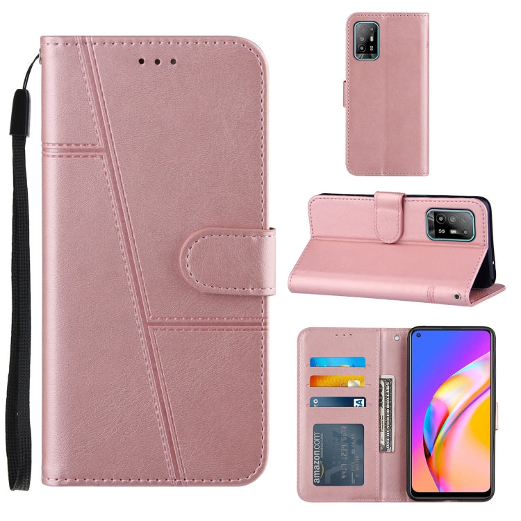 Stitching Calf Texture Buckle Horizontal Flip Leather Case with Holder & Card Slots & Wallet & Lanyard For OPPO A94 5G/F19 Pro / Reno5 Z