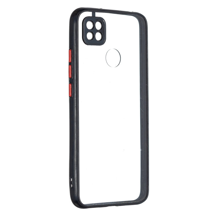 Transparent PC+TPU Phone Case with Contrast Color Button For Xiaomi Redmi 9C