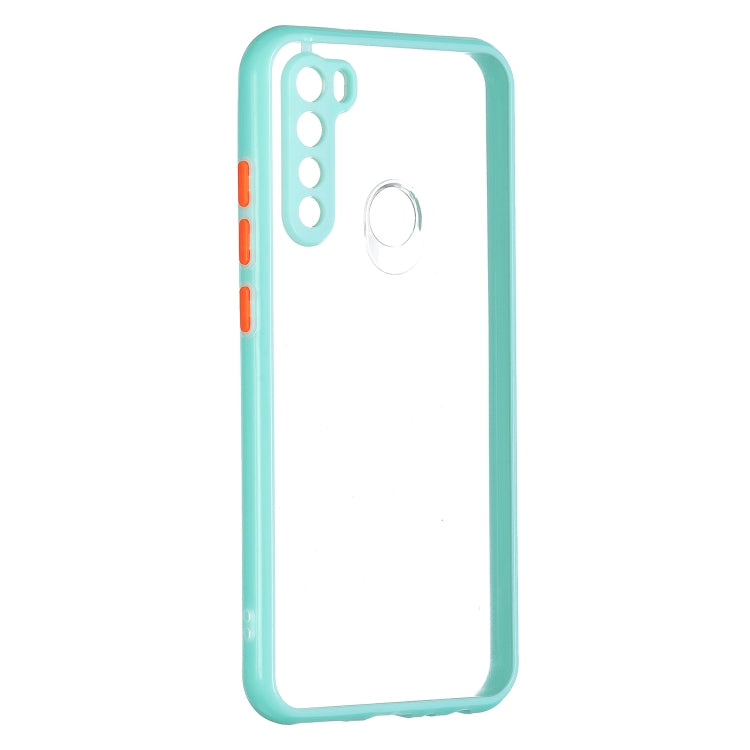 Transparent PC+TPU Phone Case with Contrast Color Button For Xiaomi Redmi Note 8