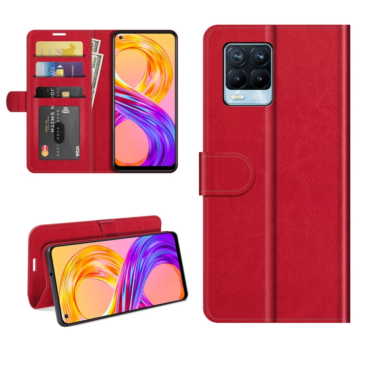 For OPPO Realme 8 / 8 Pro 4G R64 Texture Single Horizontal Flip Protective Case with Holder & Card Slots & Wallet& Photo Frame