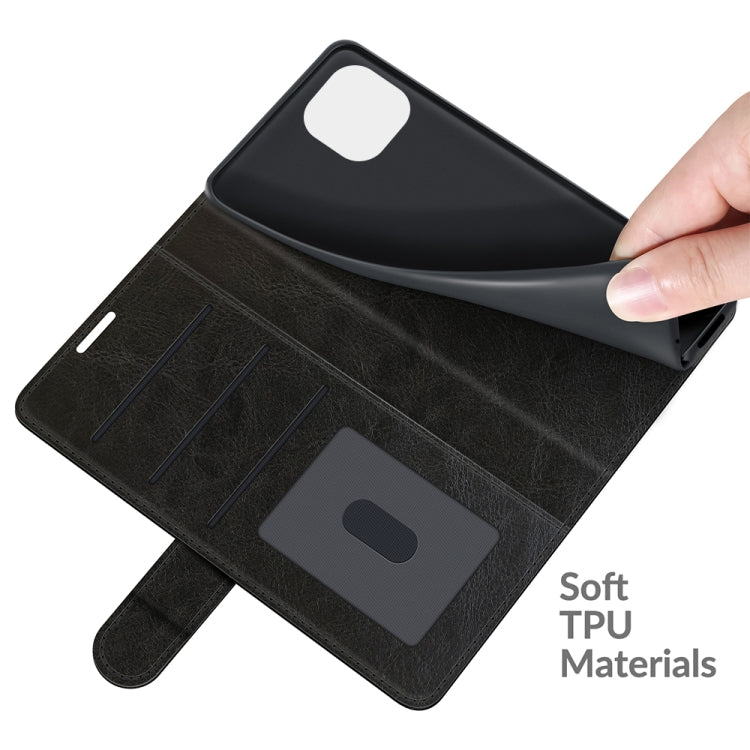 For Xiaomi Mi 11 Lite 4G / 5G R64 Texture Single Horizontal Flip Protective Case with Holder & Card Slots & Wallet& Photo Frame