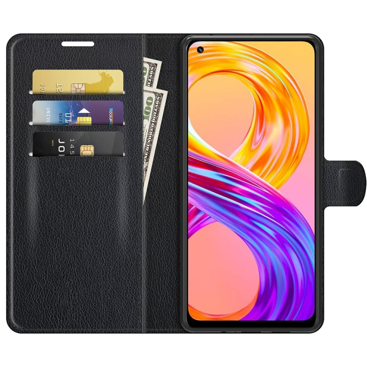 For OPPO Realme 8 / 8 Pro 4G Litchi Texture Horizontal Flip Protective Case with Holder & Card Slots & Wallet