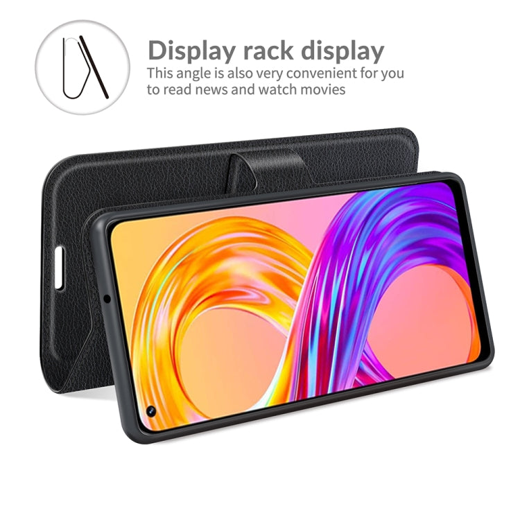 For OPPO Realme 8 / 8 Pro 4G Litchi Texture Horizontal Flip Protective Case with Holder & Card Slots & Wallet
