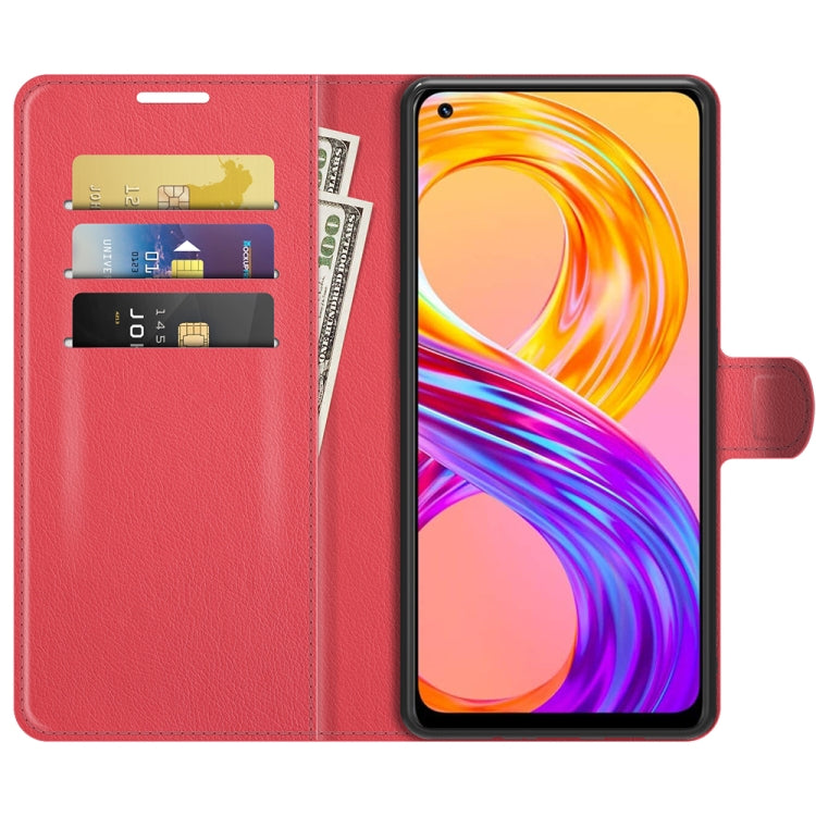 For OPPO Realme 8 / 8 Pro 4G Litchi Texture Horizontal Flip Protective Case with Holder & Card Slots & Wallet