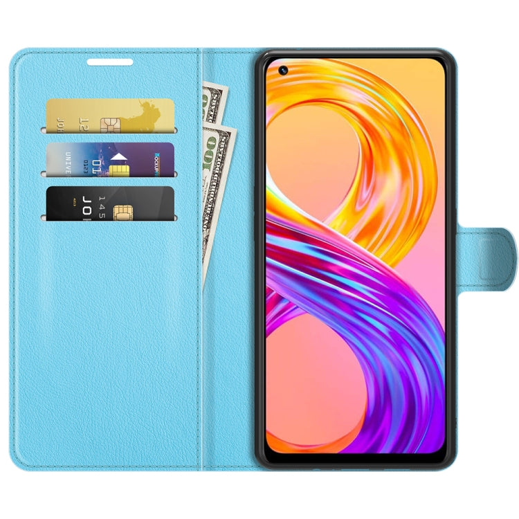 For OPPO Realme 8 / 8 Pro 4G Litchi Texture Horizontal Flip Protective Case with Holder & Card Slots & Wallet