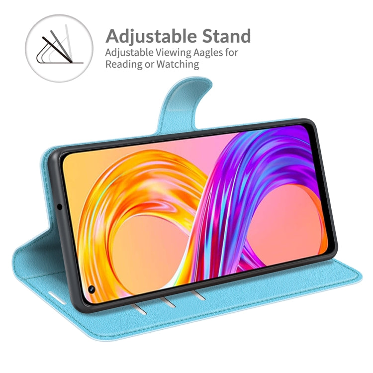 For OPPO Realme 8 / 8 Pro 4G Litchi Texture Horizontal Flip Protective Case with Holder & Card Slots & Wallet