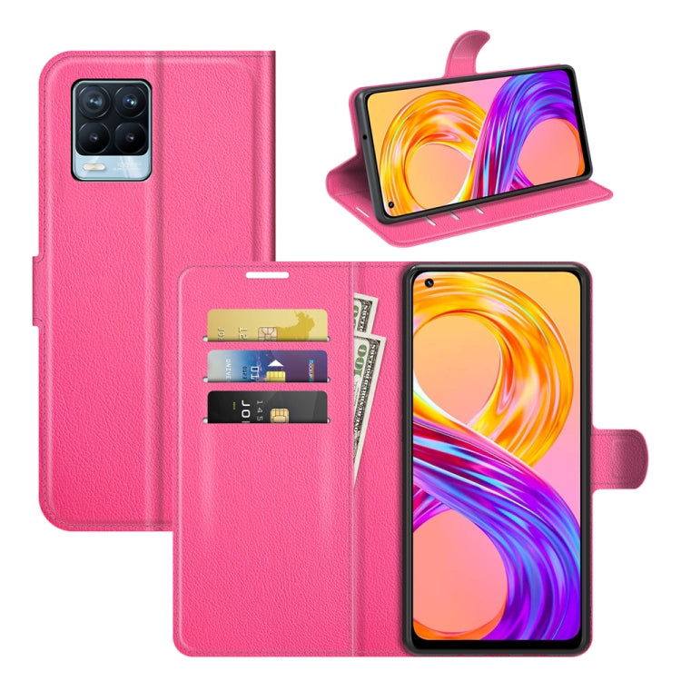 For OPPO Realme 8 / 8 Pro 4G Litchi Texture Horizontal Flip Protective Case with Holder & Card Slots & Wallet