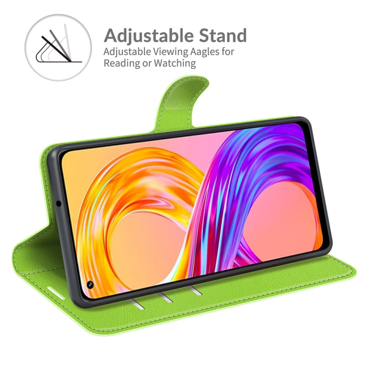 For OPPO Realme 8 / 8 Pro 4G Litchi Texture Horizontal Flip Protective Case with Holder & Card Slots & Wallet