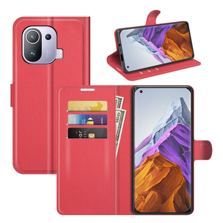 For Xiaomi Mi 11 Pro Litchi Texture Horizontal Flip Protective Case with Holder & Card Slots & Wallet