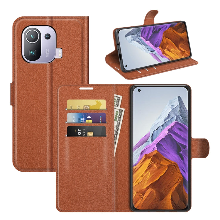 For Xiaomi Mi 11 Pro Litchi Texture Horizontal Flip Protective Case with Holder & Card Slots & Wallet