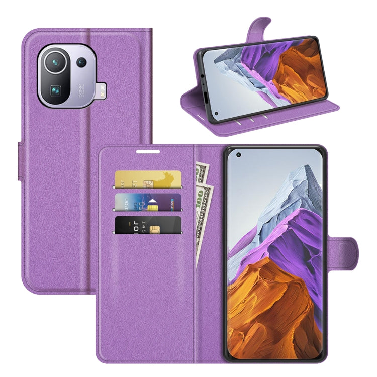 For Xiaomi Mi 11 Pro Litchi Texture Horizontal Flip Protective Case with Holder & Card Slots & Wallet
