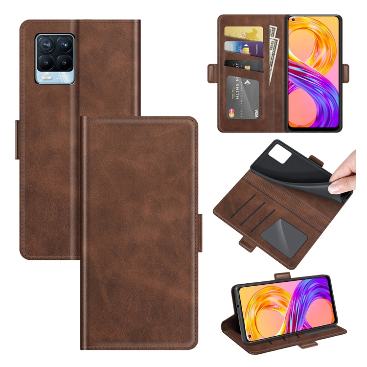 For OPPO Realme 8 / Realme 8 Pro Dual-side Magnetic Buckle Horizontal Flip Leather Case with Holder & Card Slots & Wallet