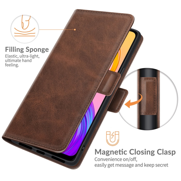 For OPPO Realme 8 / Realme 8 Pro Dual-side Magnetic Buckle Horizontal Flip Leather Case with Holder & Card Slots & Wallet