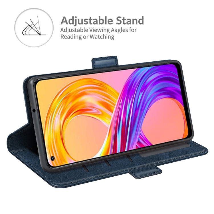 For OPPO Realme 8 / Realme 8 Pro Dual-side Magnetic Buckle Horizontal Flip Leather Case with Holder & Card Slots & Wallet