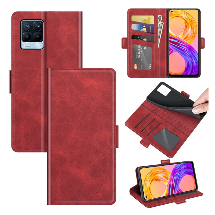 For OPPO Realme 8 / Realme 8 Pro Dual-side Magnetic Buckle Horizontal Flip Leather Case with Holder & Card Slots & Wallet