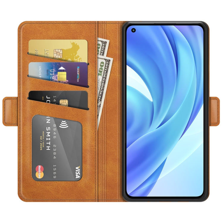 For Xiaomi Mi 11 Lite 4G / 5G Dual-side Magnetic Buckle Horizontal Flip Leather Case with Holder & Card Slots & Wallet