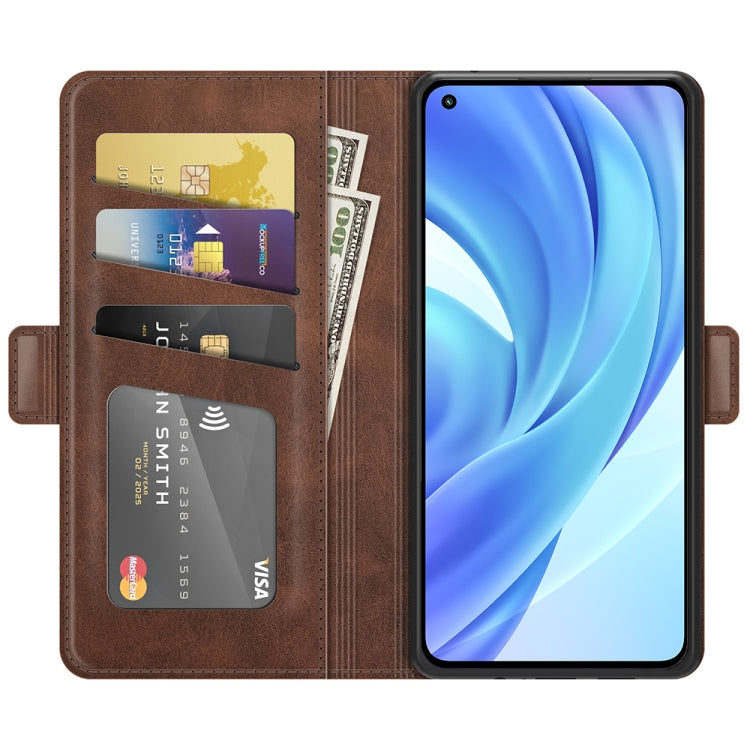 For Xiaomi Mi 11 Lite 4G / 5G Dual-side Magnetic Buckle Horizontal Flip Leather Case with Holder & Card Slots & Wallet
