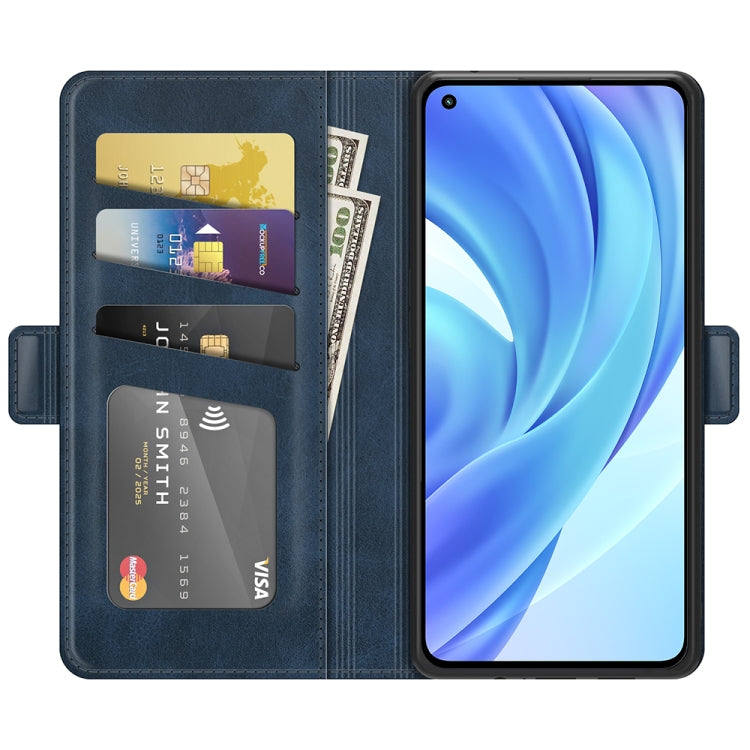 For Xiaomi Mi 11 Lite 4G / 5G Dual-side Magnetic Buckle Horizontal Flip Leather Case with Holder & Card Slots & Wallet