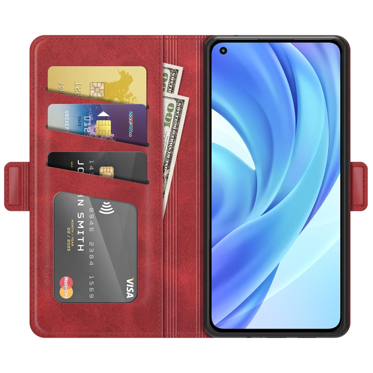For Xiaomi Mi 11 Lite 4G / 5G Dual-side Magnetic Buckle Horizontal Flip Leather Case with Holder & Card Slots & Wallet