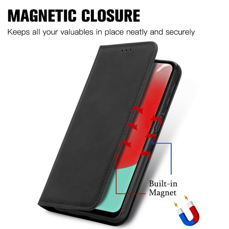 For Samsung Galaxy A32 4G Retro Skin Feel Business Magnetic Horizontal Flip Leather Case With Holder & Card Slots & Wallet & Photo Frame