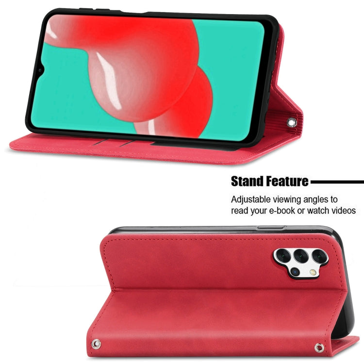 For Samsung Galaxy A32 4G Retro Skin Feel Business Magnetic Horizontal Flip Leather Case With Holder & Card Slots & Wallet & Photo Frame