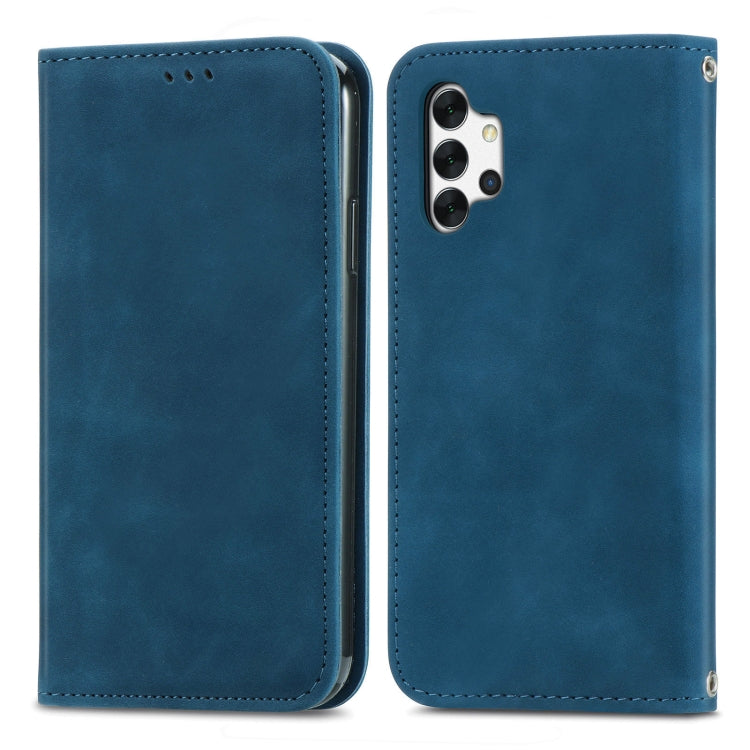 For Samsung Galaxy A32 4G Retro Skin Feel Business Magnetic Horizontal Flip Leather Case With Holder & Card Slots & Wallet & Photo Frame