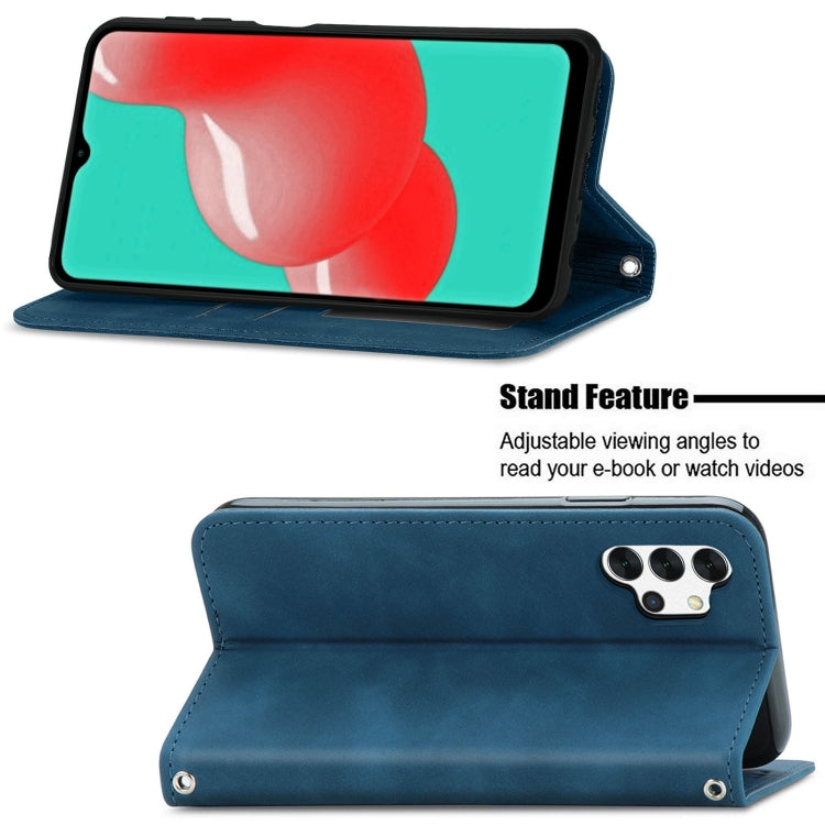For Samsung Galaxy A32 4G Retro Skin Feel Business Magnetic Horizontal Flip Leather Case With Holder & Card Slots & Wallet & Photo Frame