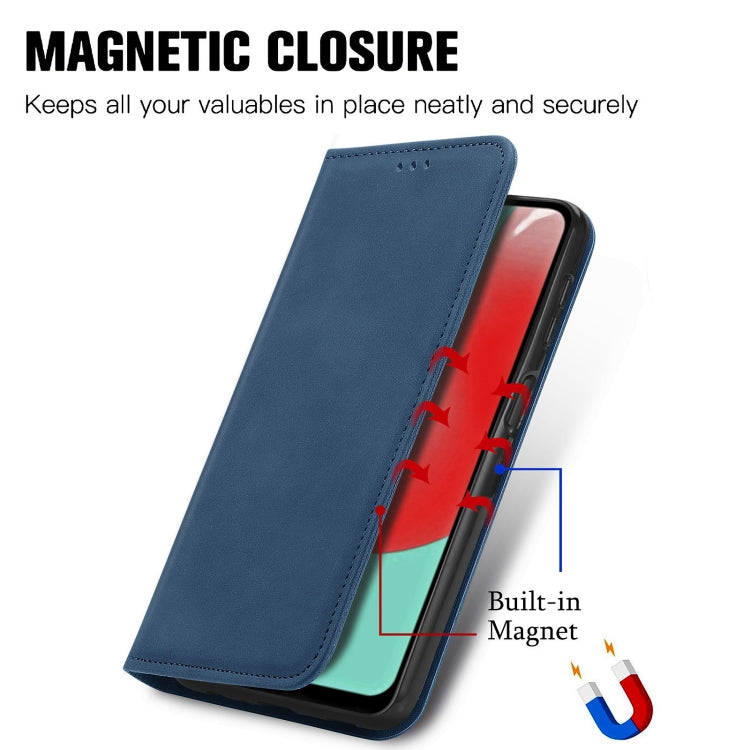 For Samsung Galaxy A32 4G Retro Skin Feel Business Magnetic Horizontal Flip Leather Case With Holder & Card Slots & Wallet & Photo Frame