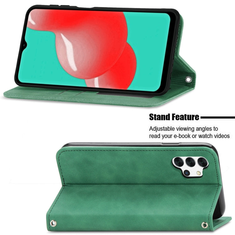 For Samsung Galaxy A32 4G Retro Skin Feel Business Magnetic Horizontal Flip Leather Case With Holder & Card Slots & Wallet & Photo Frame