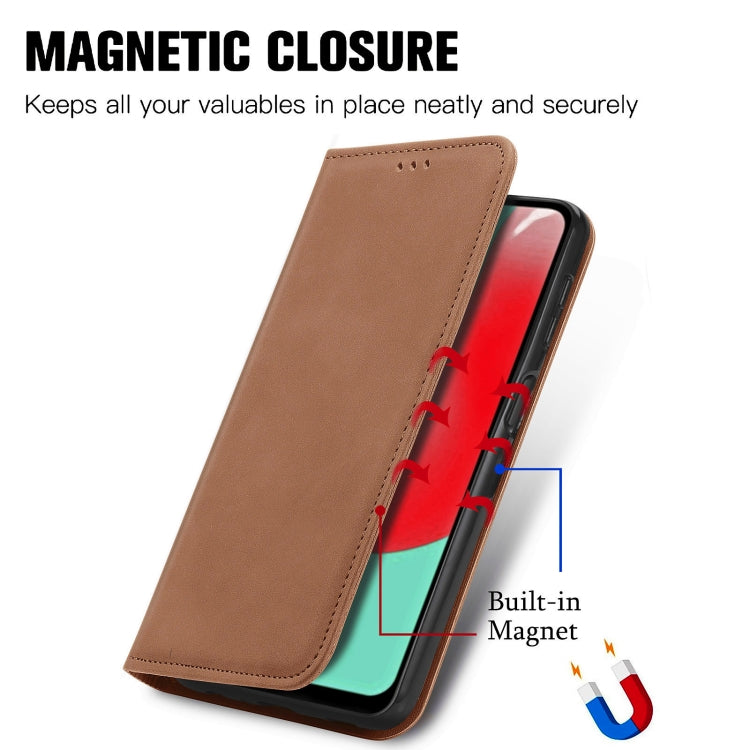 For Samsung Galaxy A32 4G Retro Skin Feel Business Magnetic Horizontal Flip Leather Case With Holder & Card Slots & Wallet & Photo Frame