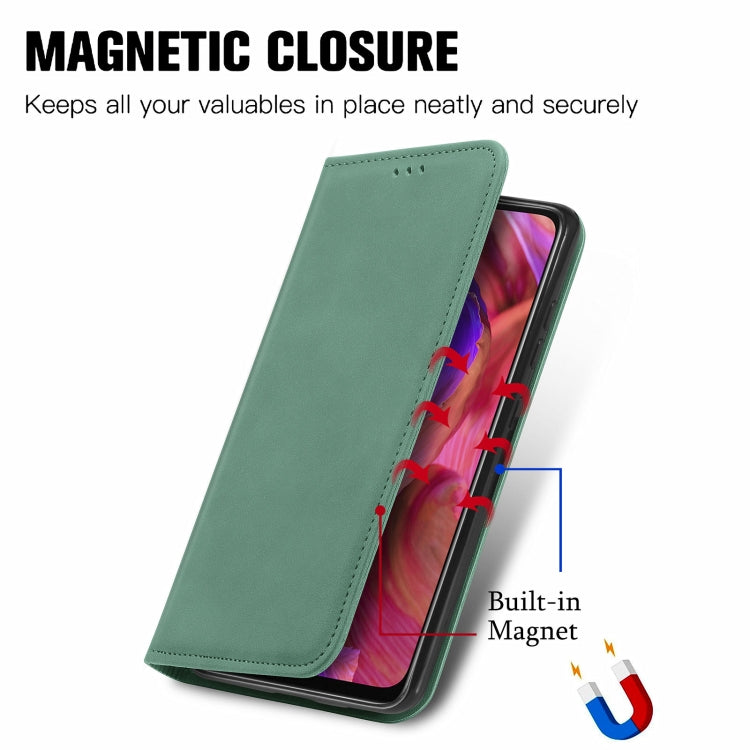 For OPPO A93 5G Retro Skin Feel Business Magnetic Horizontal Flip Leather Case With Holder & Card Slots & Wallet & Photo Frame