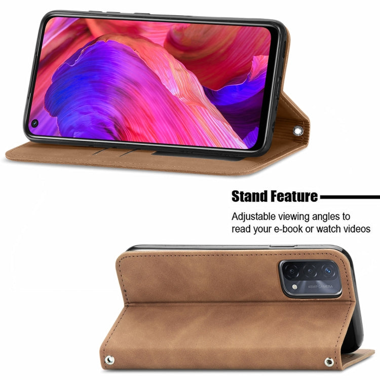 For OPPO A93 5G Retro Skin Feel Business Magnetic Horizontal Flip Leather Case With Holder & Card Slots & Wallet & Photo Frame