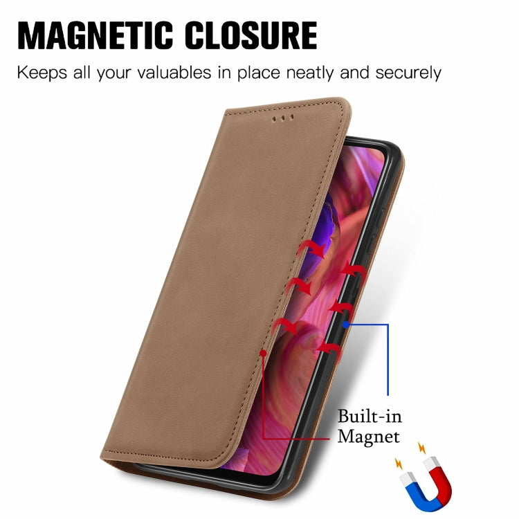 For OPPO A93 5G Retro Skin Feel Business Magnetic Horizontal Flip Leather Case With Holder & Card Slots & Wallet & Photo Frame