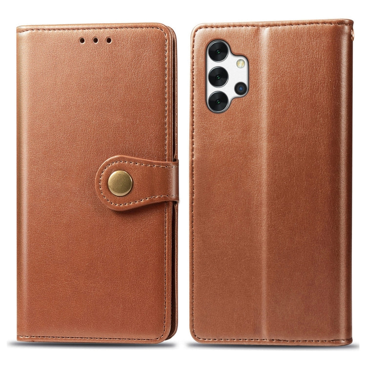 For Samsung Galaxy A32 4G Solid Color Leather Buckle Phone Case with Lanyard & Photo Frame & Card Slot & Wallet & Stand Function