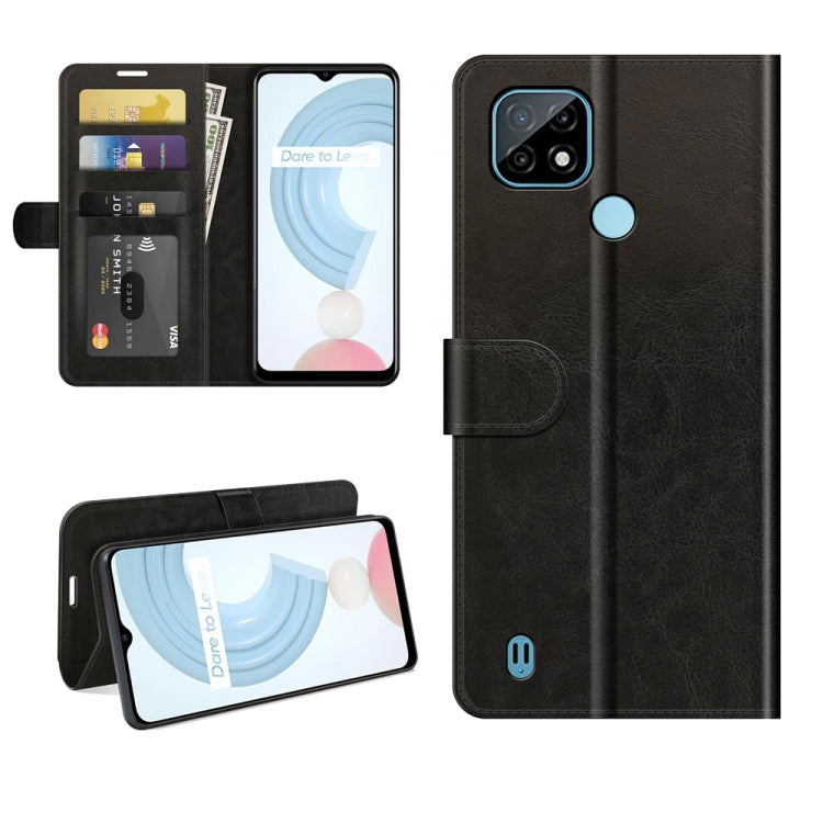 For OPPO Realme C21 R64 Texture Single Horizontal Flip Protective Case with Holder & Card Slots & Wallet & Photo Frame