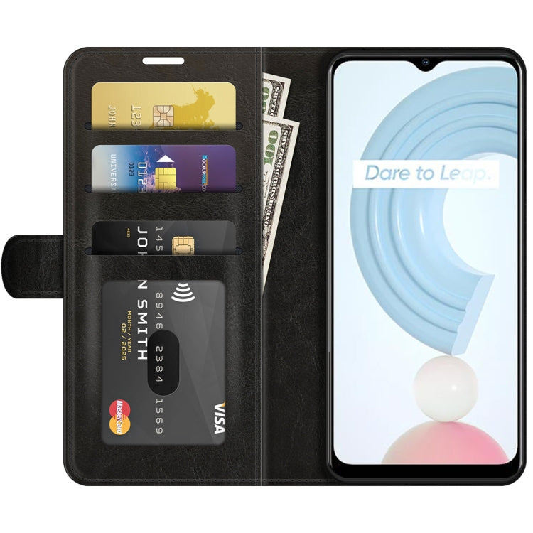 For OPPO Realme C21 R64 Texture Single Horizontal Flip Protective Case with Holder & Card Slots & Wallet & Photo Frame