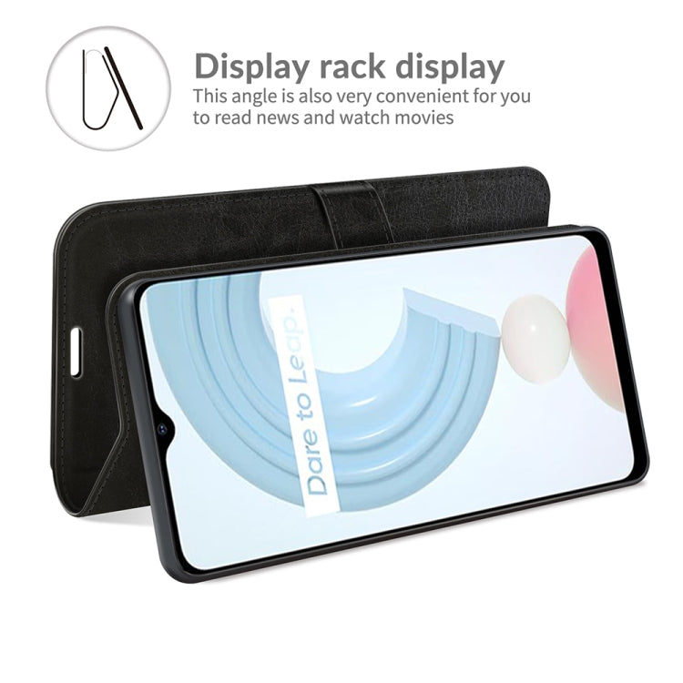 For OPPO Realme C21 R64 Texture Single Horizontal Flip Protective Case with Holder & Card Slots & Wallet & Photo Frame