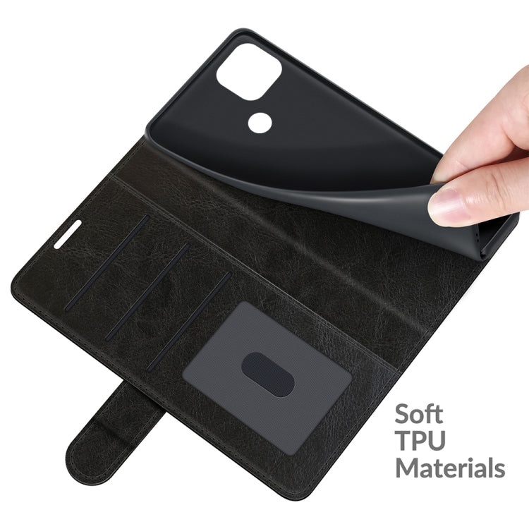 For OPPO Realme C21 R64 Texture Single Horizontal Flip Protective Case with Holder & Card Slots & Wallet & Photo Frame