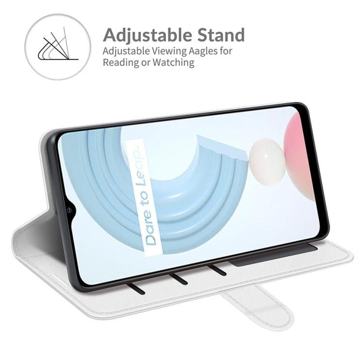 For OPPO Realme C21 R64 Texture Single Horizontal Flip Protective Case with Holder & Card Slots & Wallet & Photo Frame