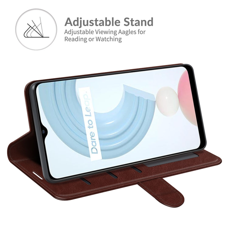 For OPPO Realme C21 R64 Texture Single Horizontal Flip Protective Case with Holder & Card Slots & Wallet & Photo Frame