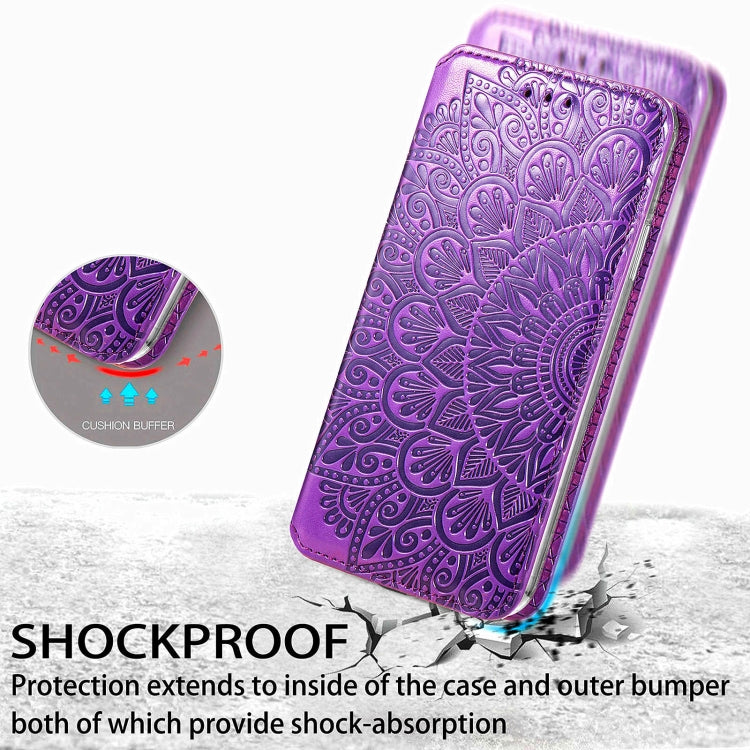 For Xiaomi Redmi Note 10 5G Blooming Mandala Embossed Pattern Magnetic Horizontal Flip Leather Case with Holder & Card Slots & Wallet