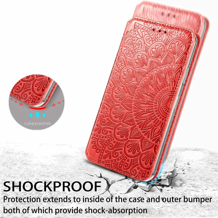 For Xiaomi Redmi Note 10 5G Blooming Mandala Embossed Pattern Magnetic Horizontal Flip Leather Case with Holder & Card Slots & Wallet