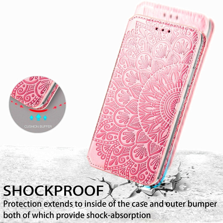 For Xiaomi Redmi Note 10 5G Blooming Mandala Embossed Pattern Magnetic Horizontal Flip Leather Case with Holder & Card Slots & Wallet